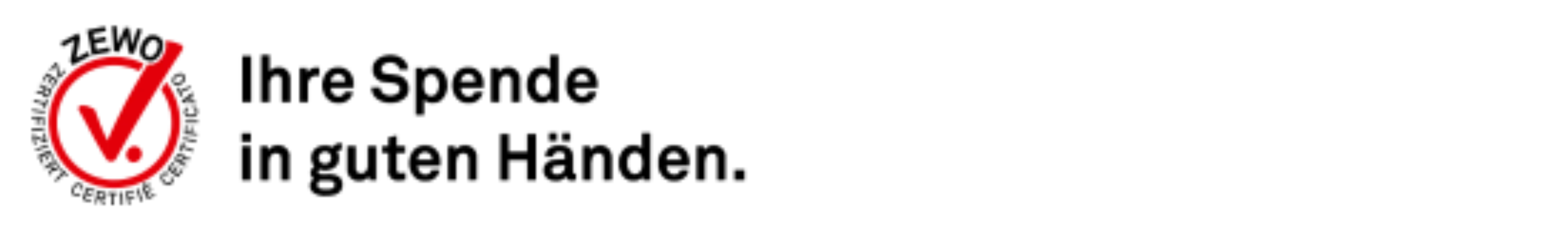 ZEWO Logo "Ihre Spende in guten Händen."