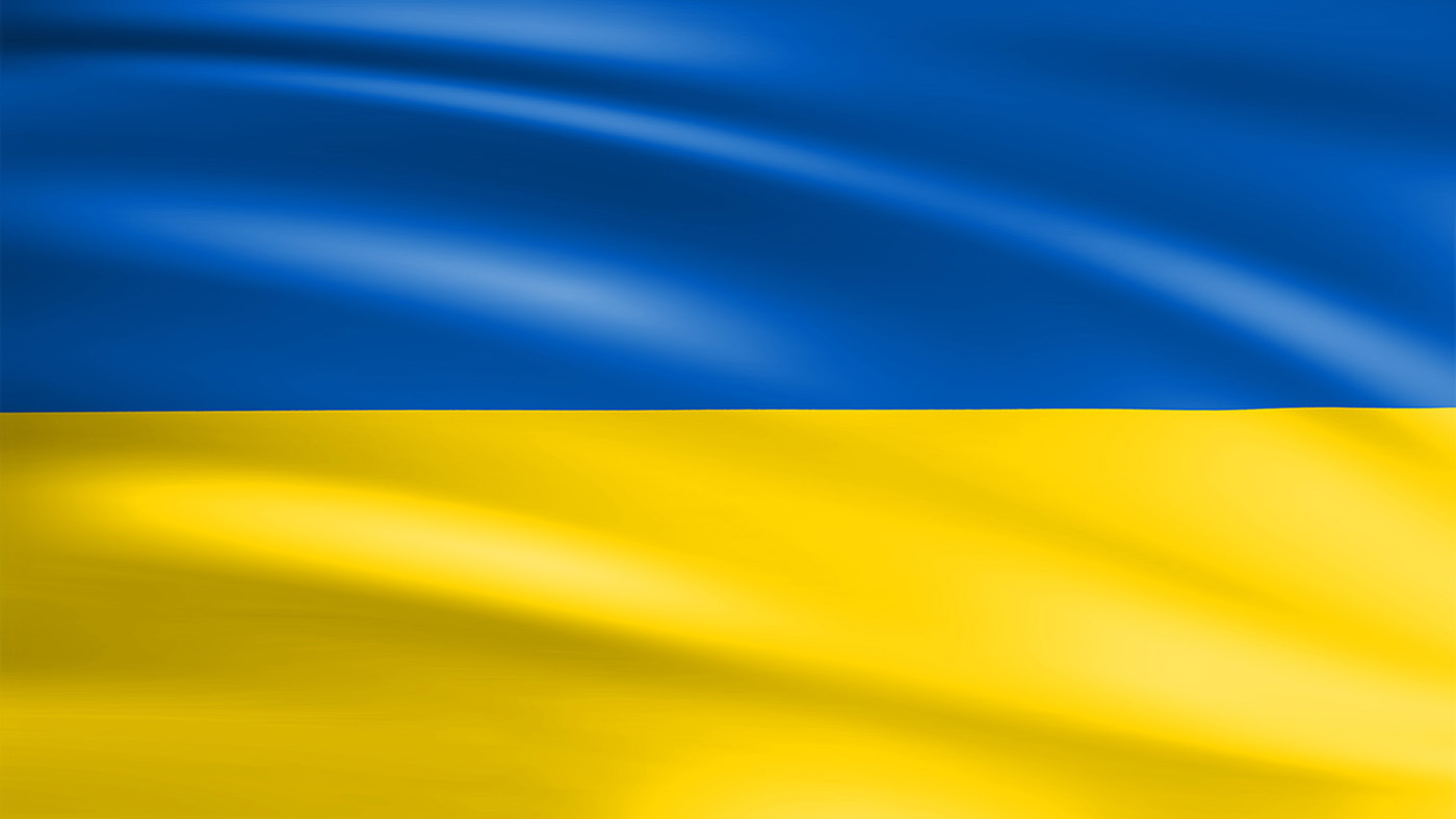 Die Flagge der Ukraine